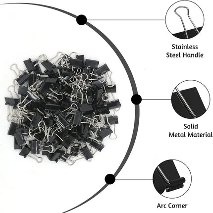 Choice Mini Binder Clips 60Pcs 15mm Rustproof Home Clips by zapcart