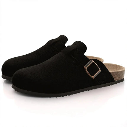 Kidmi Womens Genuine Suede Clogs With Soft Footbed by zapcart