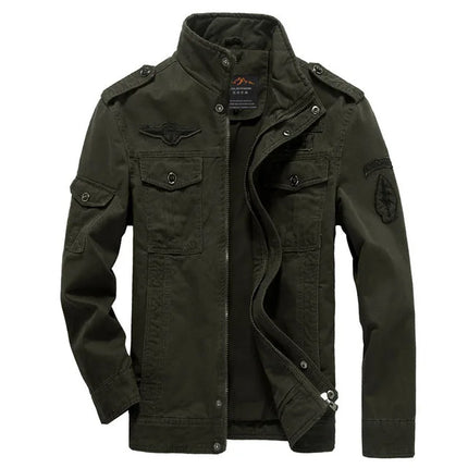 FujianChoice Men Casual Army Cargo Jacket Plus Size M To 6XL by zapcart