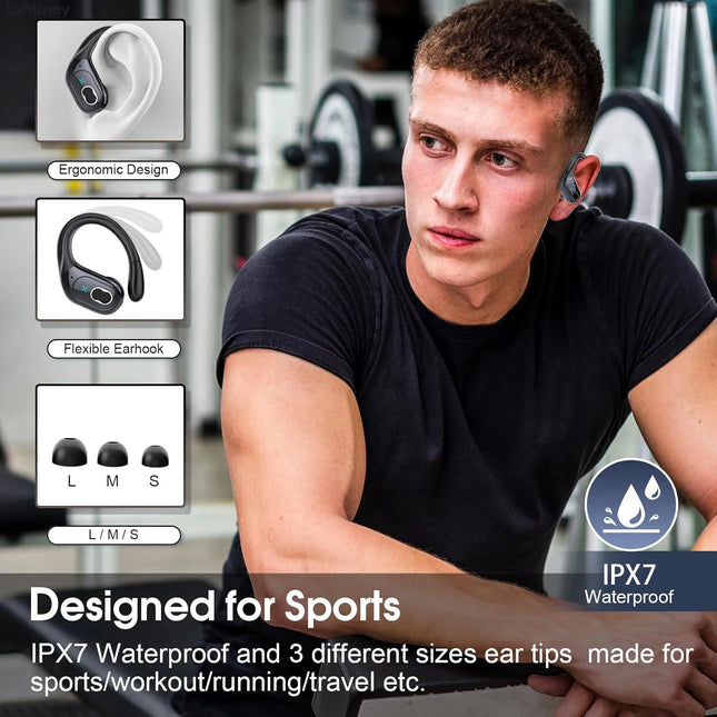 Lahtiwey Wireless Earbuds Bluetooth Sports Deep Bass by zapcart