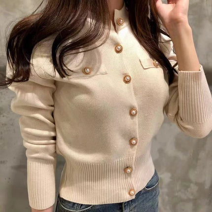 AOSSVIAOCN Women's Autumn Cardigan Slim Knit Chic Coat by zapcart