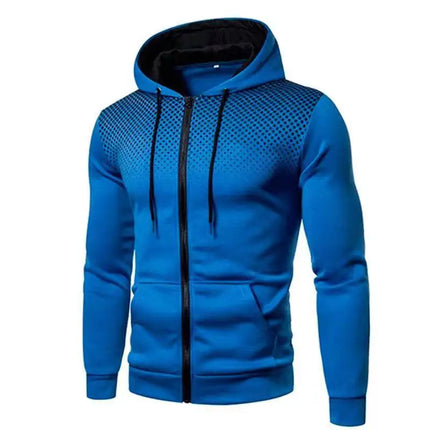 Men's Slim Fit Zip Hoodie Sweatshirt For Autumn Warmth