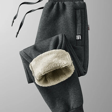 Anbican Winter Mens Thick Fleece Joggers Plus Size Pockets by zapcart