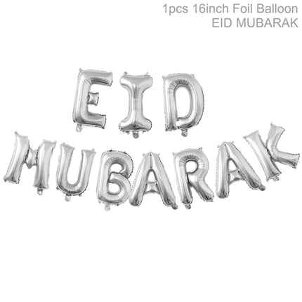 FENGRISECN Eid Mubarak Banner Plates Ramadan Tableware Kit by zapcart