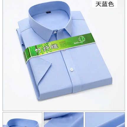 Bamboo Fiber Stretch Men Shirt CN Zhejiang Anti Wrinkle by zapcart