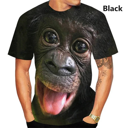 CN Funny Kiss Monkey Lip Graphic 3D T Shirt For Men by zapcart