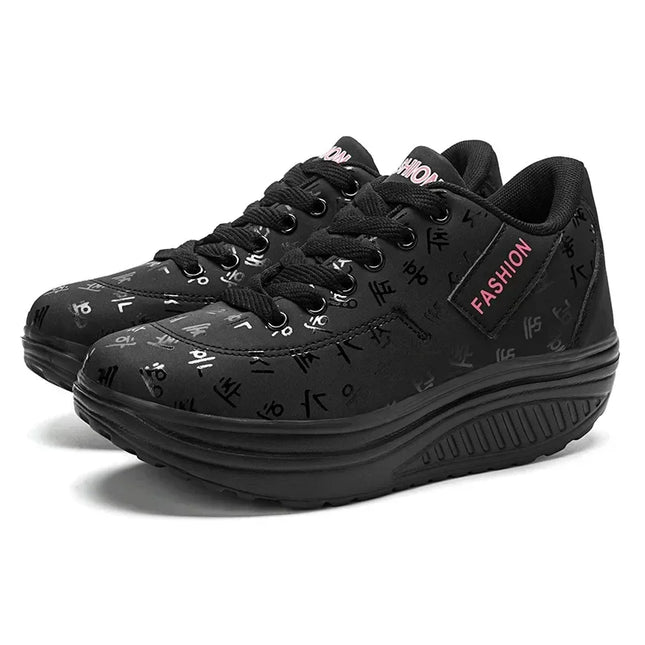 YBQJOO Women Platform Sneakers Plus Size All Day Comfort by zapcart