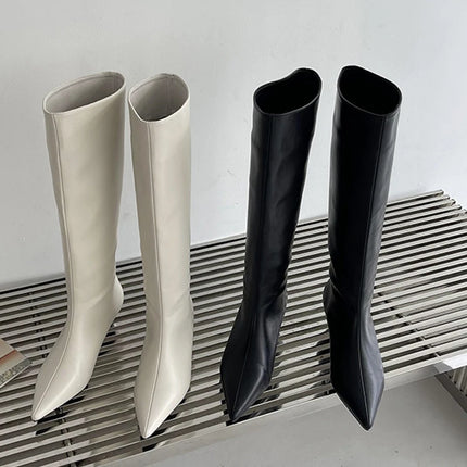 Eilyken Cozy Autumn Slip On Knee High Boots for Women by zapcart