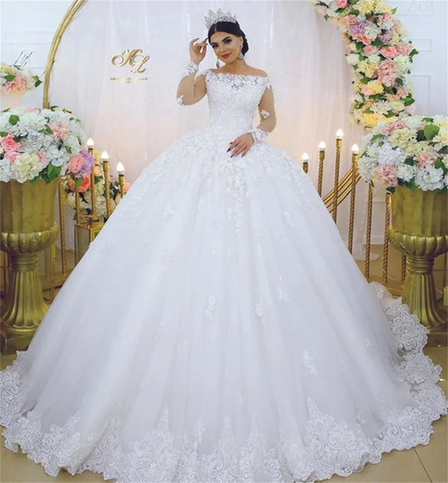 Vintage White Lace Wedding Dress WEIAIJIAYI Plus Size by zapcart