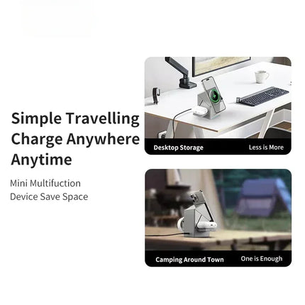 PeGXQ 3 In 1 Wireless Charger Auto Rotating Cube Dock Apple by zapcart