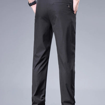 Ice Silk Pants Men Breathable Elastic Waist Casual by zapcart