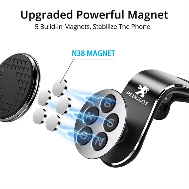 Peugeot Magnetic Car Phone Holder For Drivers Secure Mount by zapcart