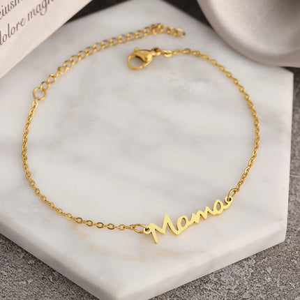 DGIDDKCN Mama Pendant Stainless Steel Bracelet For Women by zapcart