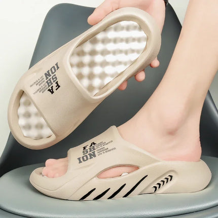 ANNPOTSCN Men Massage Slippers Indoor Outdoor Soft EVA by zapcart