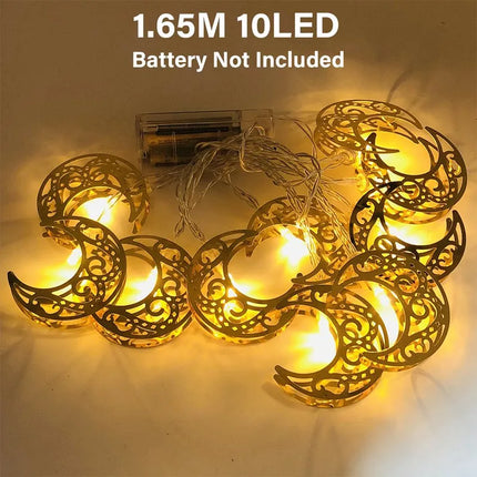 Wayfun Eid Mubarak Moon Star Light String for Ramadan Decor by zapcart