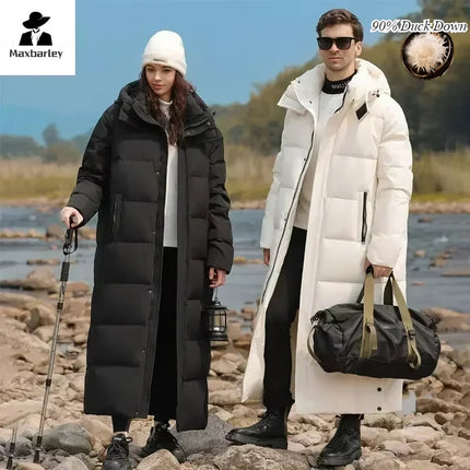 CN Fujian Goose Down Jacket Unisex Long Hooded Parka by zapcart