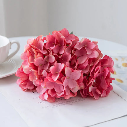 SMR Silk Hydrangea Artificial Flowers Vase For Home Decor by zapcart
