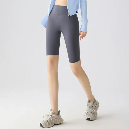 BIVIGAOS Women Biker Shorts Sharkskin Tight Knee Length by zapcart