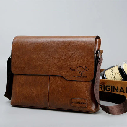 Luxury Brand Men Leather Messenger Bag For IPAD Business by zapcart