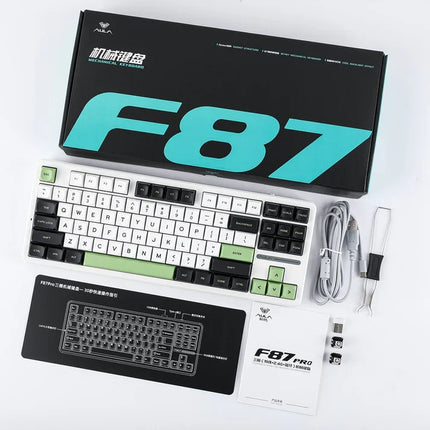 AULA F87 Pro 87 Key Hotswap Gasket Keyboard RGB Tri Mode by zapcart