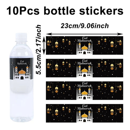 Staraise Eid Mubarak Bottle Labels Adhesive Stickers Decor by zapcart