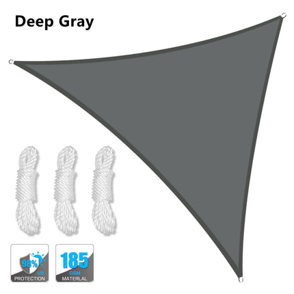 Waterproof Triangle Sun Shade Sail 5x5m Canopy Garden by zapcart