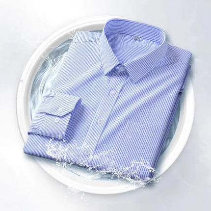 Mens Anti Wrinkle Formal Shirt Long Sleeve Office White by zapcart