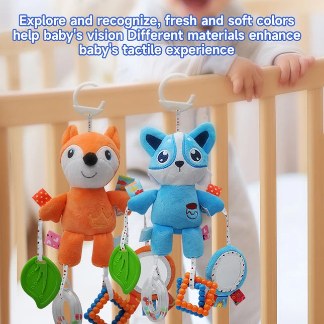 Baby Vehicle Mounted Cartoon Animal Soft Rattle Toy Infants by zapcart