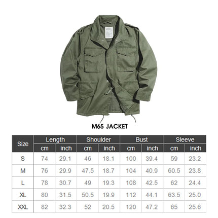MADENCN M65 Field Jacket For Men Green Vintage Windbreaker by zapcart