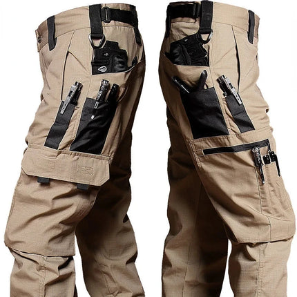 GHJQL Men Cargo Pants With Multi Pockets Durable Workwear by zapcart