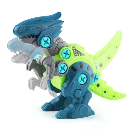 Assembled Dinosaur Disassembly Children's with Soft Projectile Ejection Screwable Dinosaur Figures Bricks Dino Toys Combination by zapcart