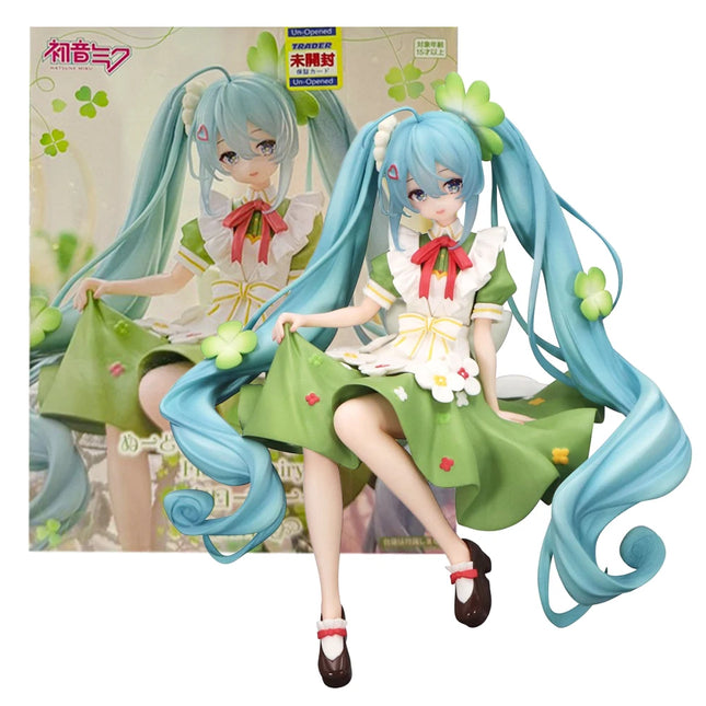 15cm Anime Figure Hatsune Miku Noodle Stopper Lucky Grass Fairy Action Figure PVC Collection Model Ornament Toys Gifts by zapcart