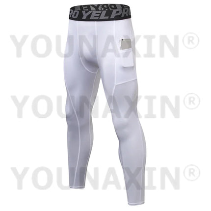 YOUNAXIN Men's Basketball Compression Pants With Pocket by zapcart