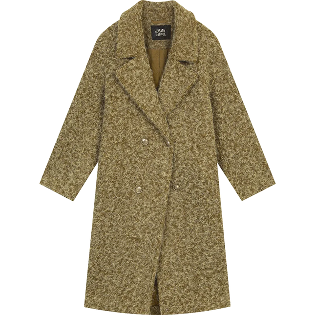ELFSACK Retro Elegant Winter Coat For Women Thick Lapel by zapcart