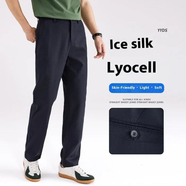 Kahiki Mens Breathable Linen Lyocell Pants For Office by zapcart