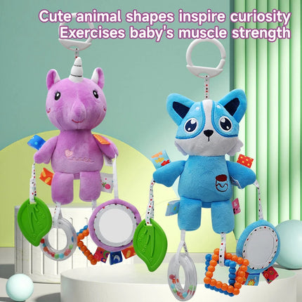 Baby Vehicle Mounted Cartoon Animal Soft Rattle Toy Infants by zapcart