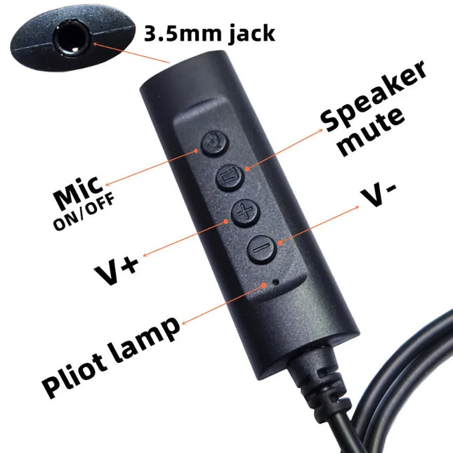 ET34 External USB Sound Card For Headset Mic 3.5mm Pro by zapcart