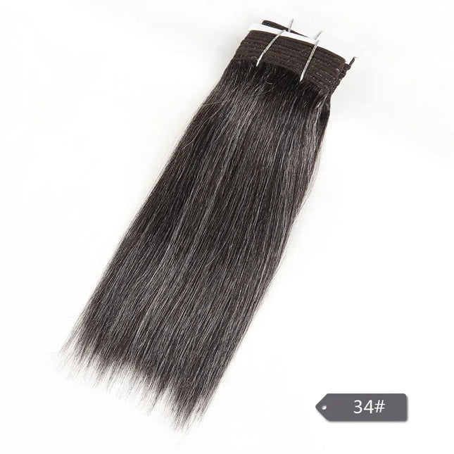 Sleek Brazilian Yaki Straight Gray Hair Bundles For Black by zapcart