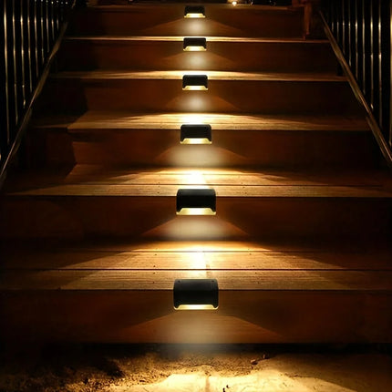 NG101 LED Solar Stair Lights Energy Saving Outdoor 4 Pack by zapcart