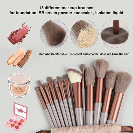 13Pcs Professional Makeup Brushes Set Soft Fluffy For All by zapcart