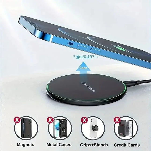 VIKEFON 30W Fast Wireless Charger For iPhone And Android by zapcart