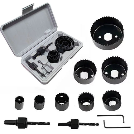 DIY 11Pcs Hole Saw Kit Durable Carbon Steel For Wood PVC by zapcart