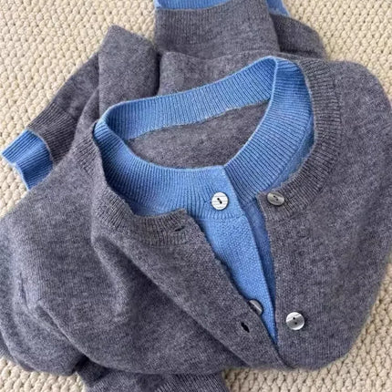 Emperoe Goat Cashmere Cardigan Dark Grey For Cold Weather by zapcart