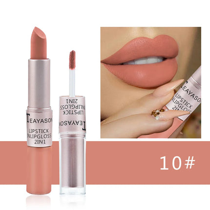2 In 1 Matte Velvet Lipstick Gloss For Busy Women Everyday by zapcart