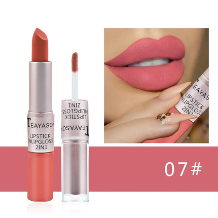 2 In 1 Matte Velvet Lipstick Gloss For Busy Women Everyday by zapcart