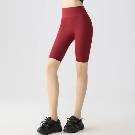 BIVIGAOS Women Biker Shorts Sharkskin Tight Knee Length by zapcart