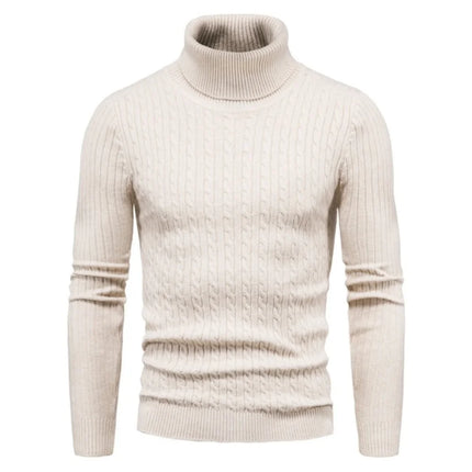 FURCWCN Mens Slim Knit Turtleneck Sweater Warm Cozy Winter by zapcart