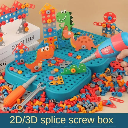 Kids Electric Drill Tool Set 3D Puzzle Educational Toy by zapcart
