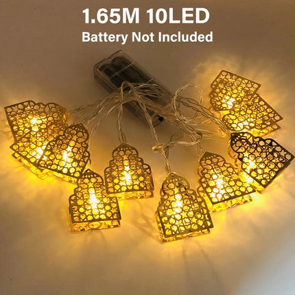 Wayfun Eid Mubarak Moon Star Light String for Ramadan Decor by zapcart