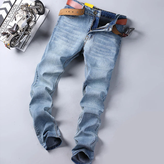 WTHINLEECN Men Slim Stretch Denim Jeans Luxury Casual by zapcart